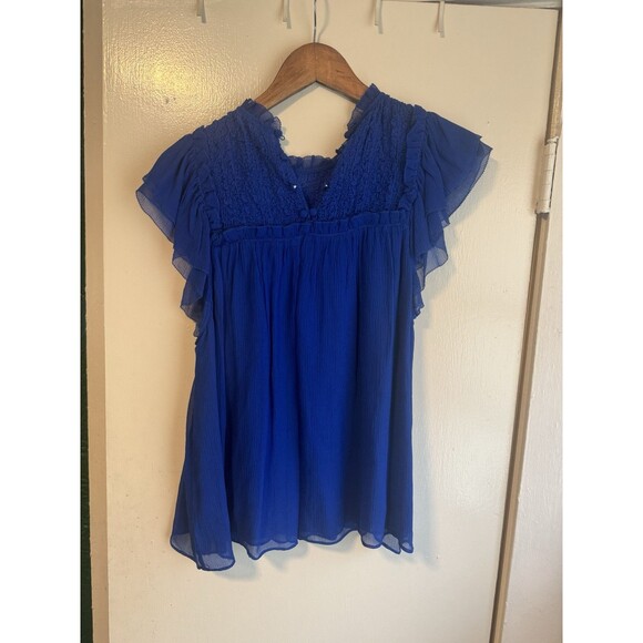 Ulla Johnson Ulla Johnson Silk Mock Neck Blouse Size 8 - Picture 2 of 5